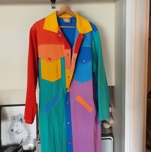 Mokuyobi rainbow denim panel jacket